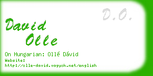 david olle business card